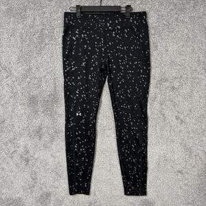 Under Armour ColdGear Leggings Womens Large Black Flecked Thermal Ankle Running